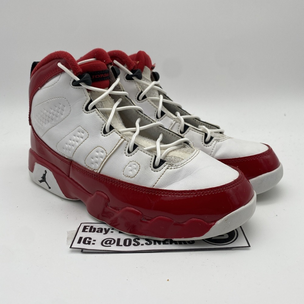 Size 3y- (GS) Nike Air Jordan 9 Retro PS Youth White Gym Red (401811-160) - Picture 2 of 8
